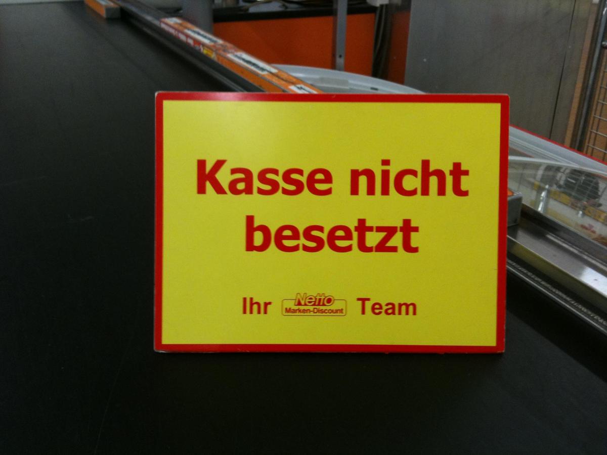 Kassenschild Netto