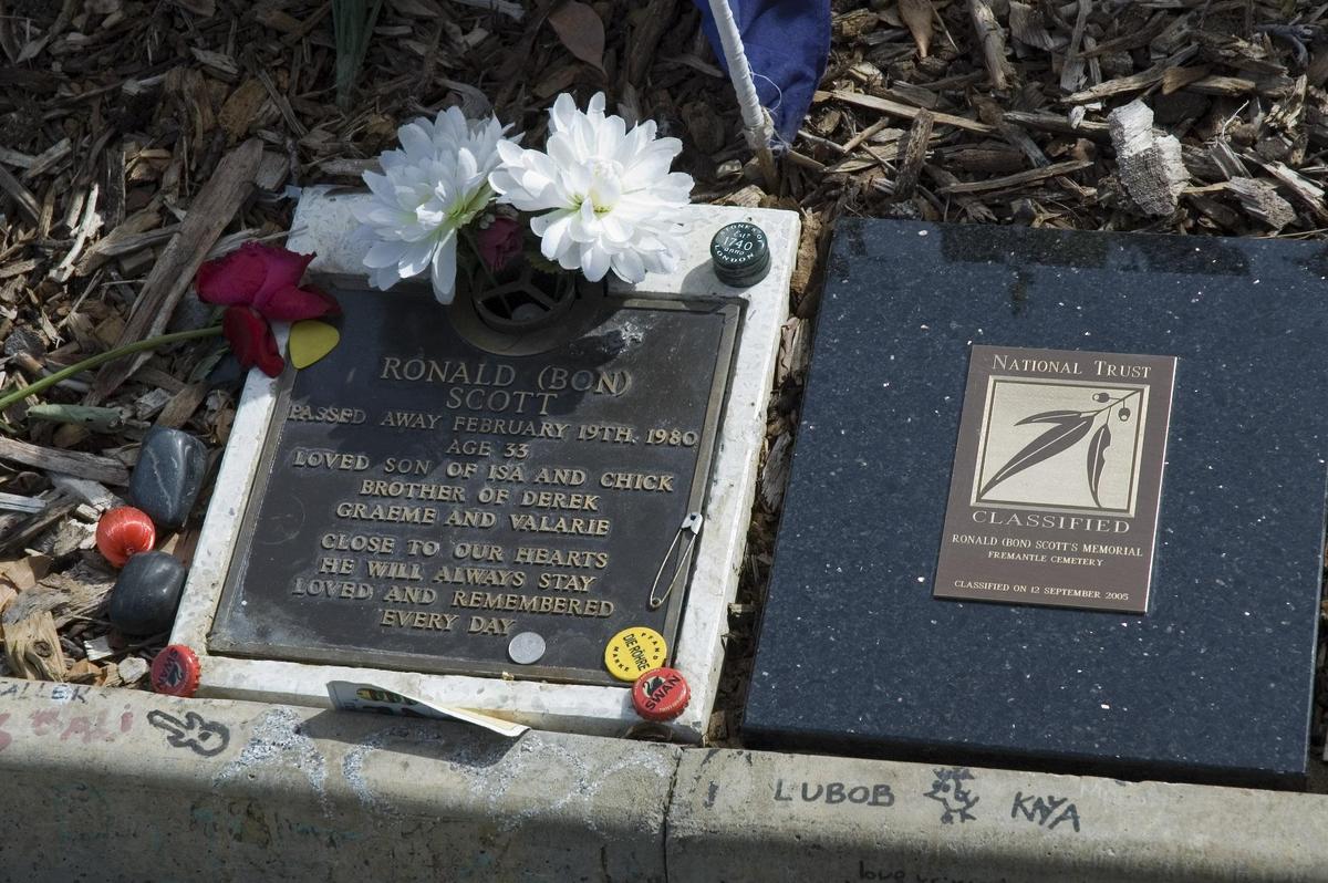 Grave of Bon Scott Fremantle Cemetery We