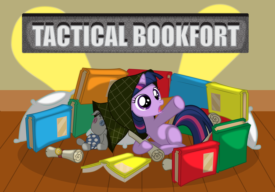 tactical bookfort by spacekingofspace-d5