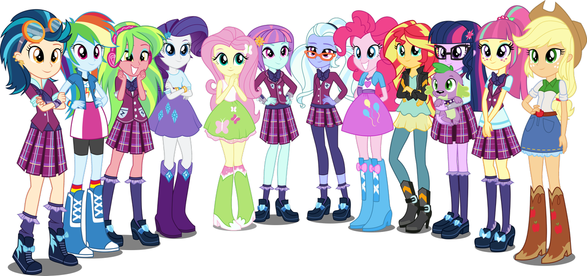 eqg mane eight and shadow five by xebck-