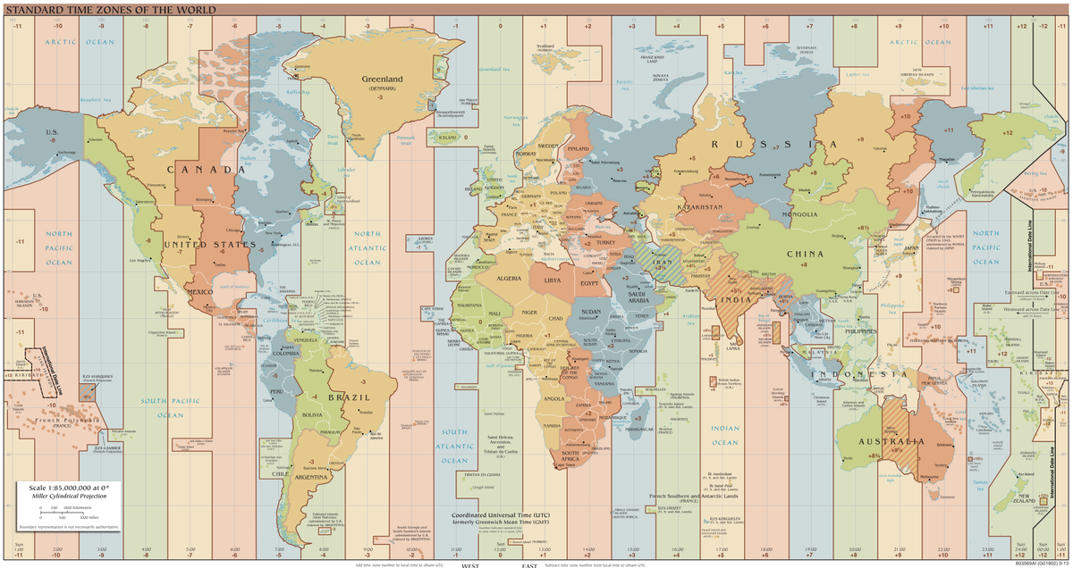 Standard World Time Zones