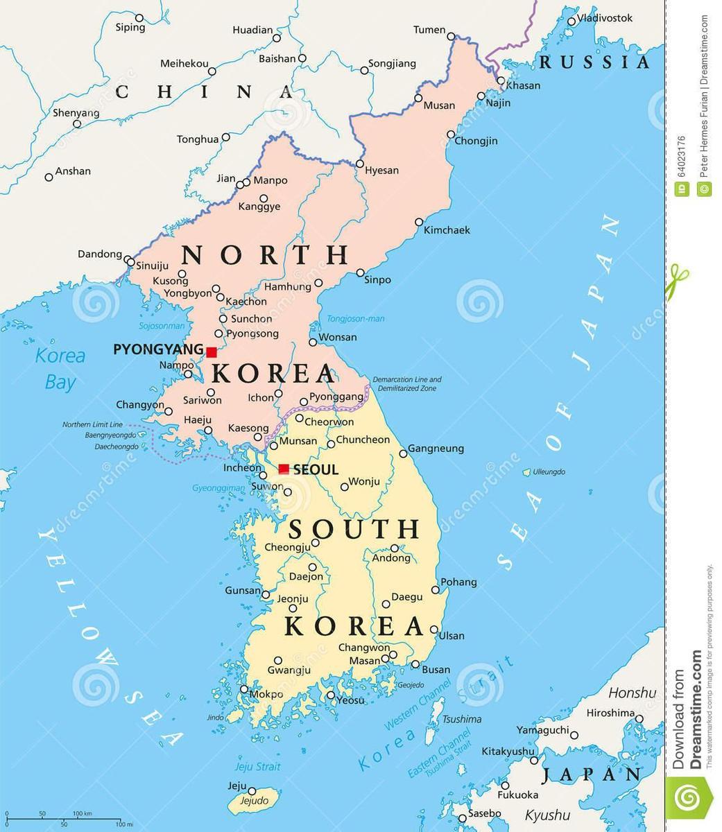 north-korea-south-korea-political-map-ca