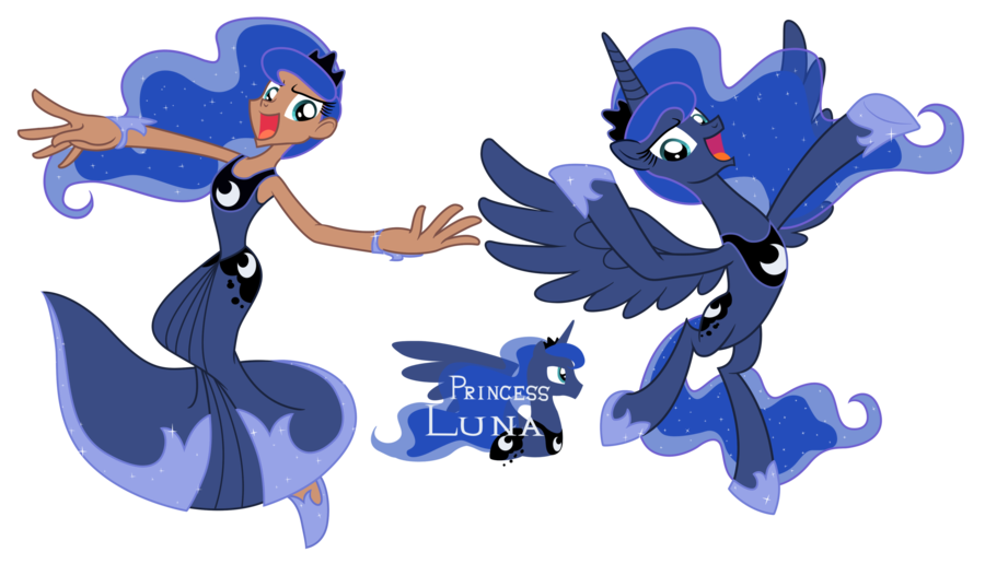 princess luna   pony  human by trinityin