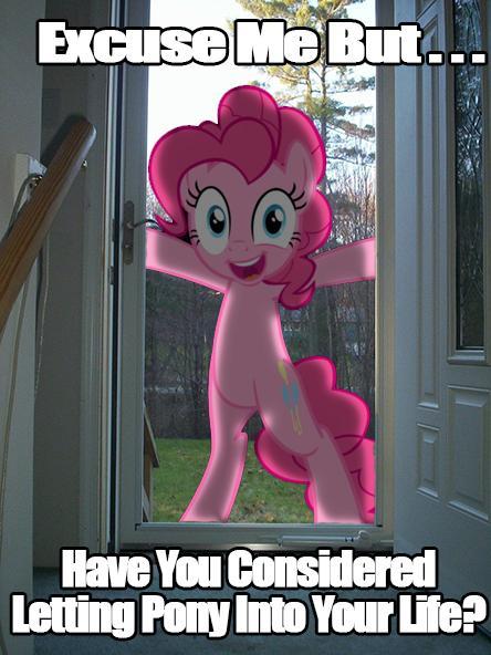 pinkie pie spreading the word of pony by