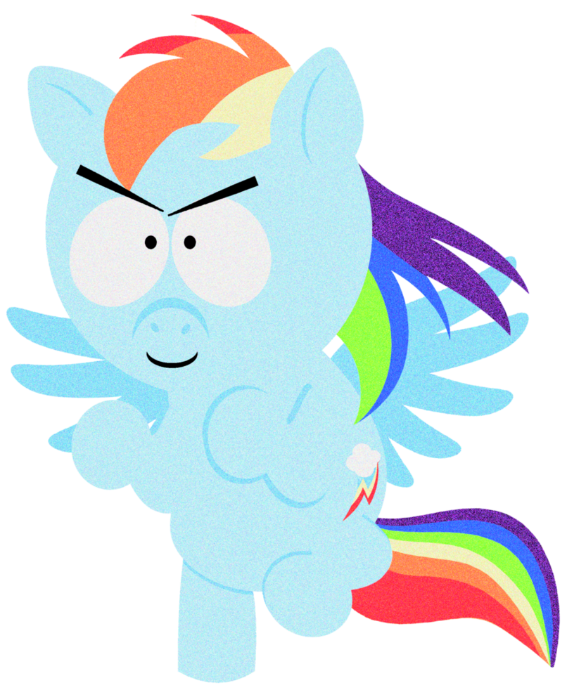 south pony  rainbow dash by toonfreak-d3