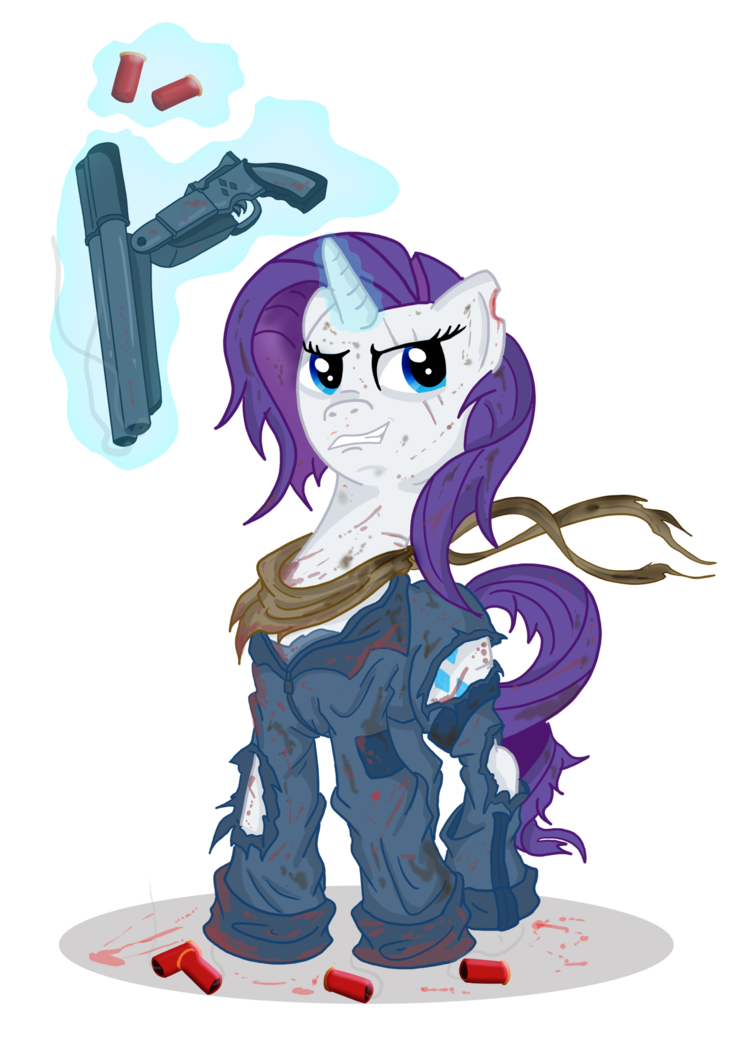 rarity and her gun of frendship by leadp
