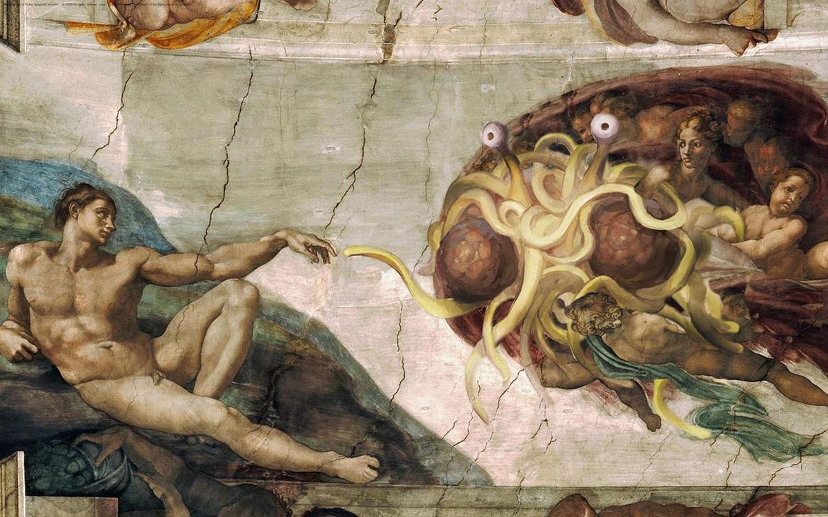 flying spaghetti monster god pastafarian