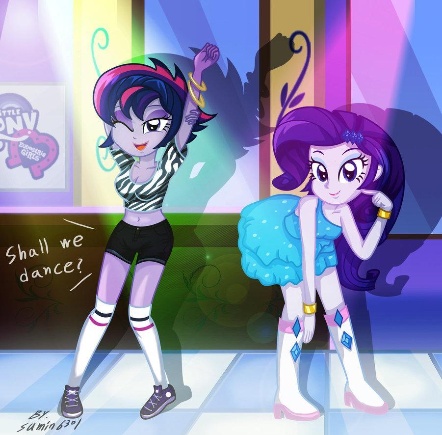 twilight sparkle x rarity   dance club  