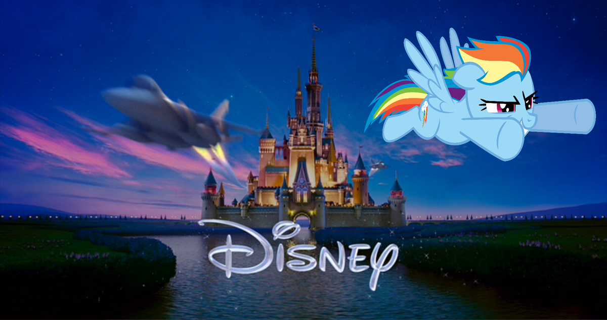 rainbow dash zooms past the castle by fa