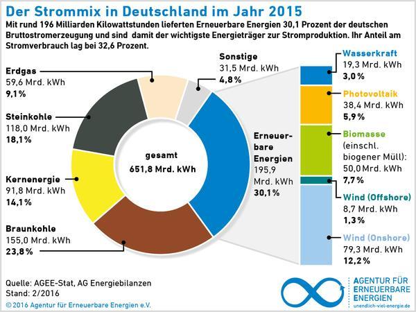 6121.AEE Strommix Deutschland 2015 Feb16