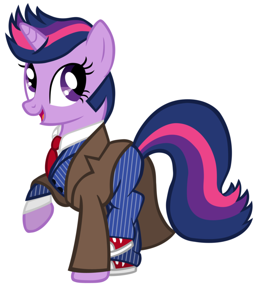 twilight sparkle as the 10th doctor by s