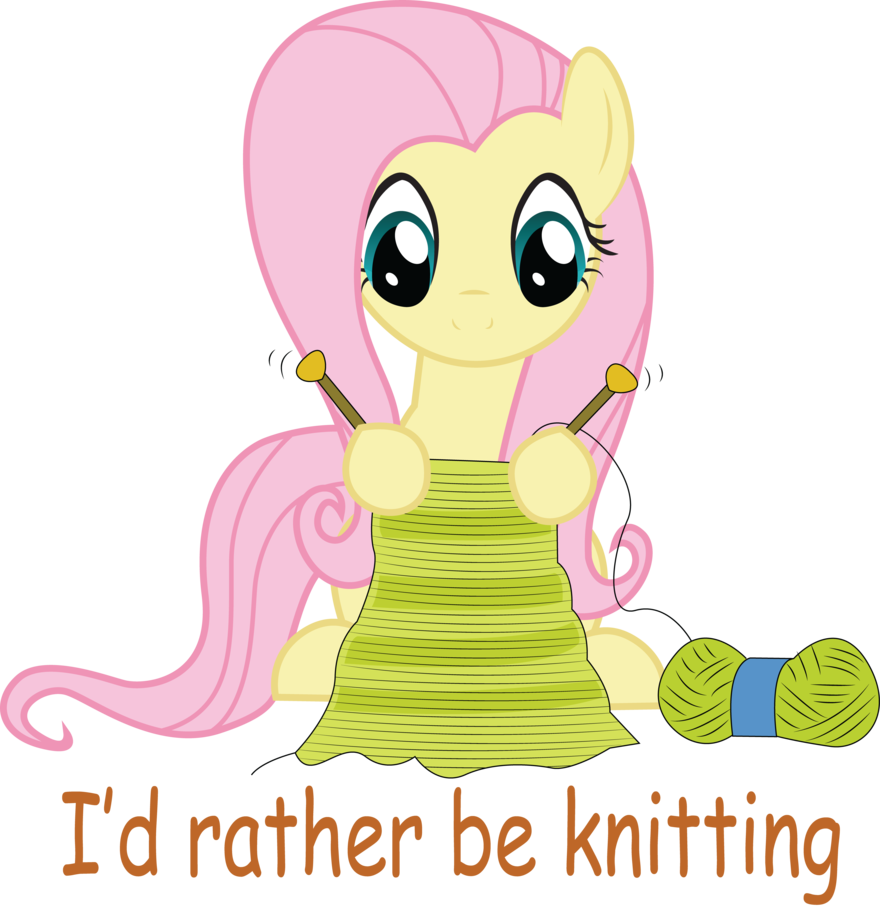 fluttershy knitting by zwivel-d4e943c