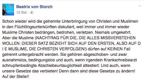 Beatrix von Storch Facebook