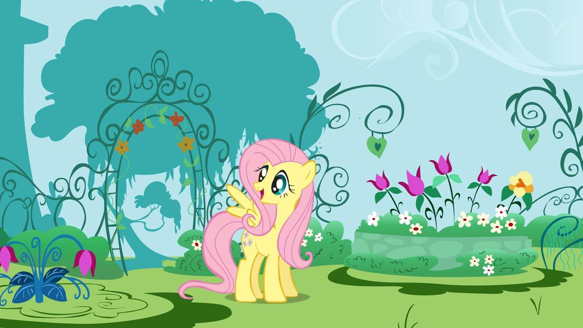 FANMADE Fluttershy garden wallpaper