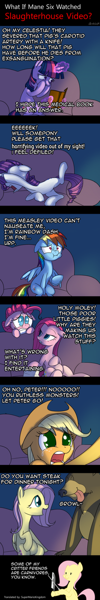 what if mane six watched  slaughterhouse