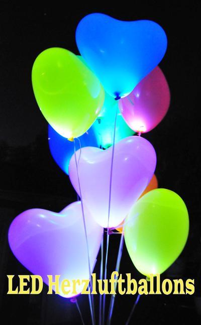 LED-Herzluftballons