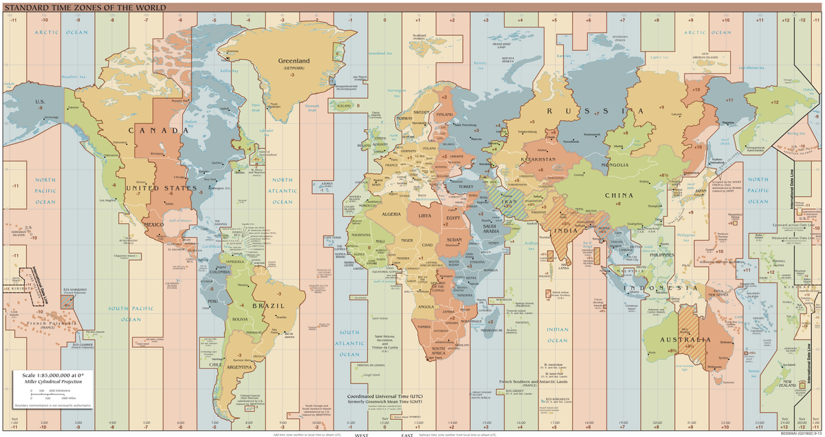 Standard World Time Zones