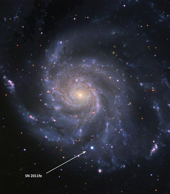 sn2011fe in pinwheel galaxy