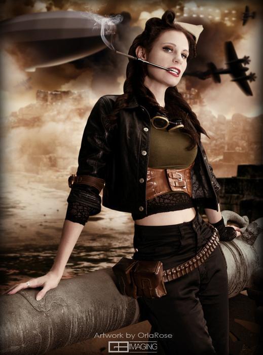 dieselpunk babe by orlarose-d3klzwi