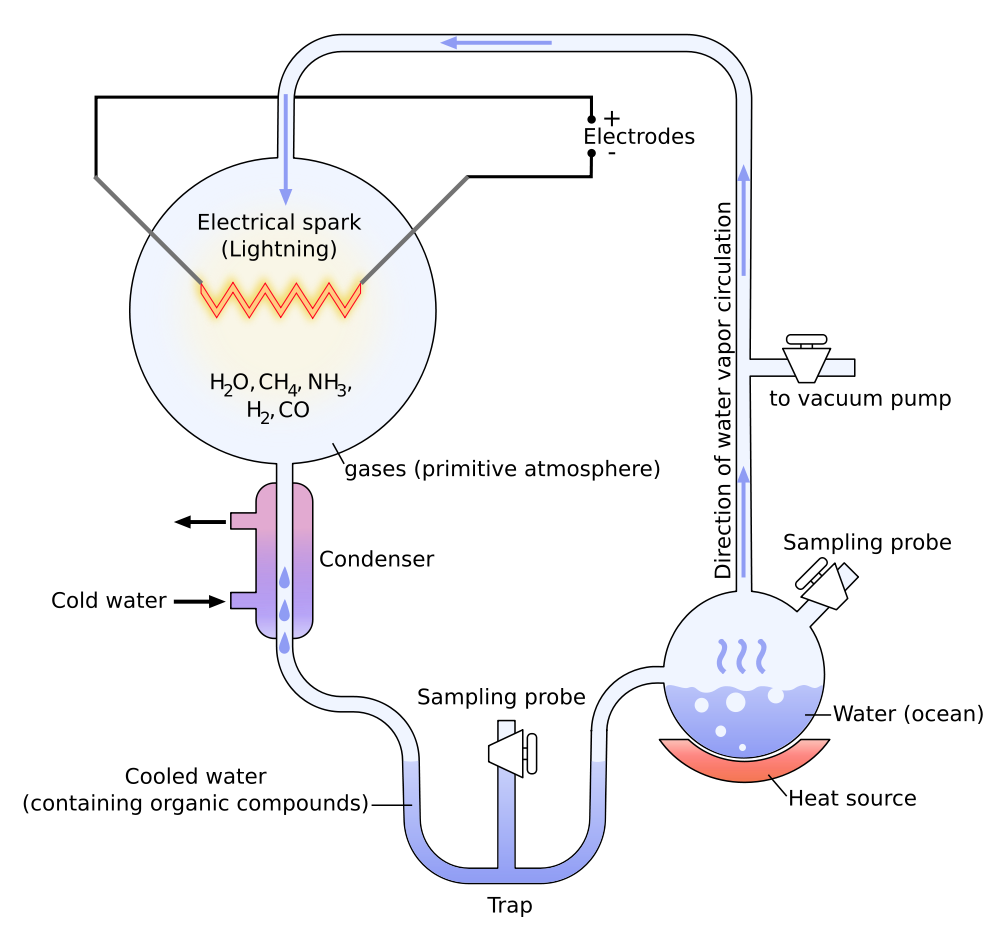 1000px-Miller-Urey experiment-en.svg