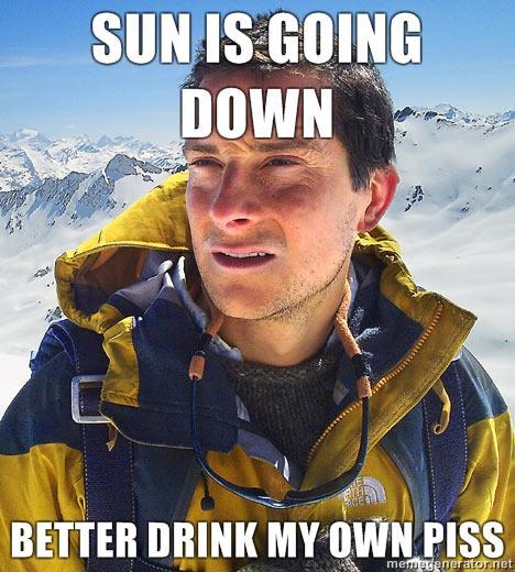 BEAR GRYLLS Sun-is-going-down