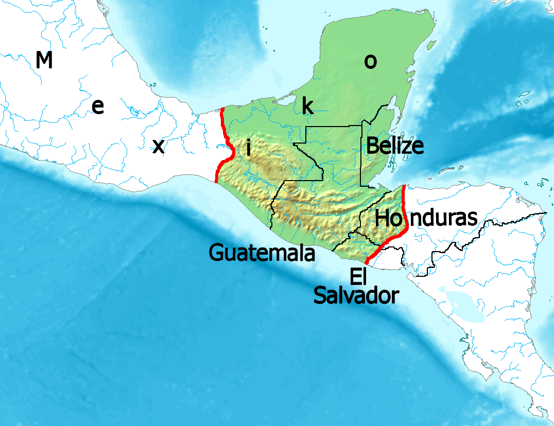 Maya region w german names