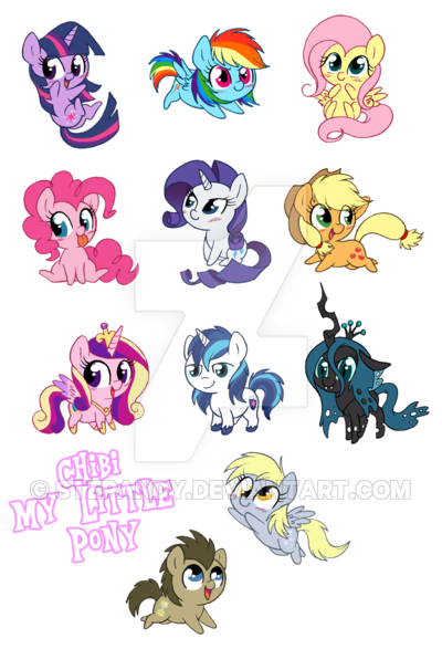 chibi my little pony by stepandy-d5jouki