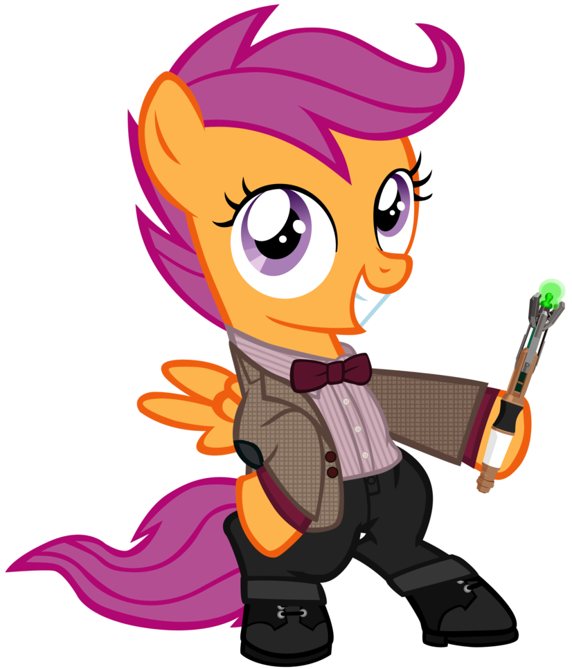 scootaloo as the 11th doctor by silverma