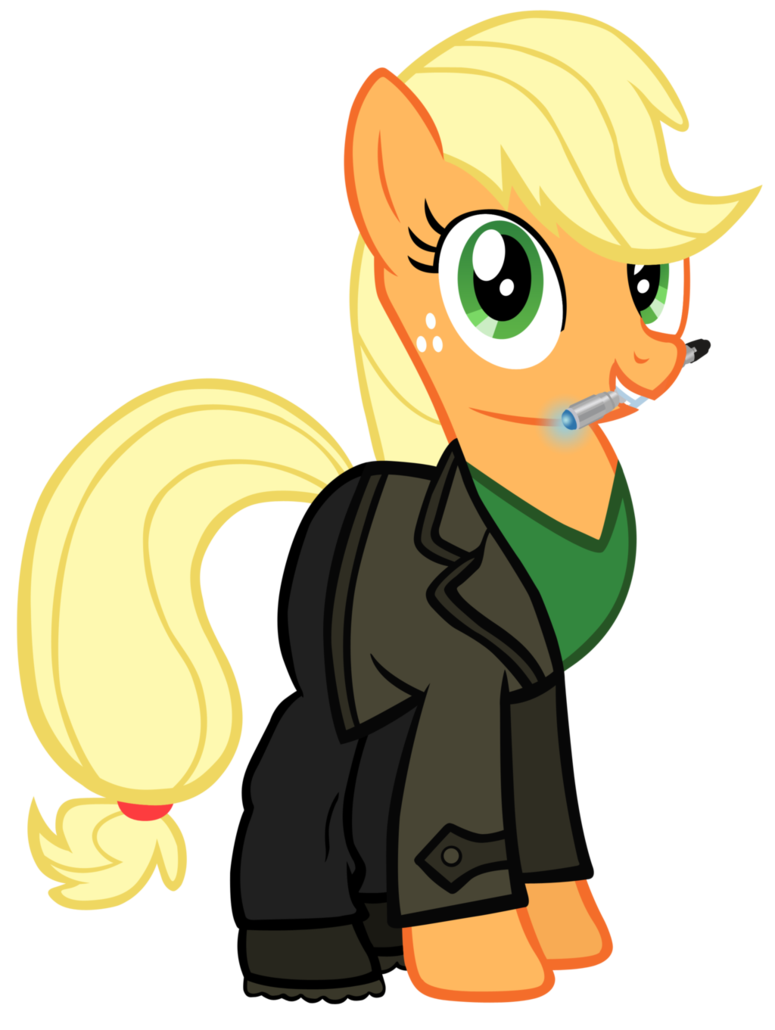 applejack as the 9th doctor by silvermap