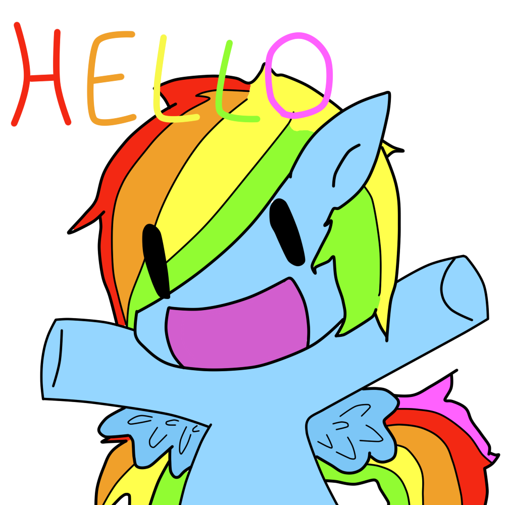 mlp fim  random  hello dash by ftfxe-d4t