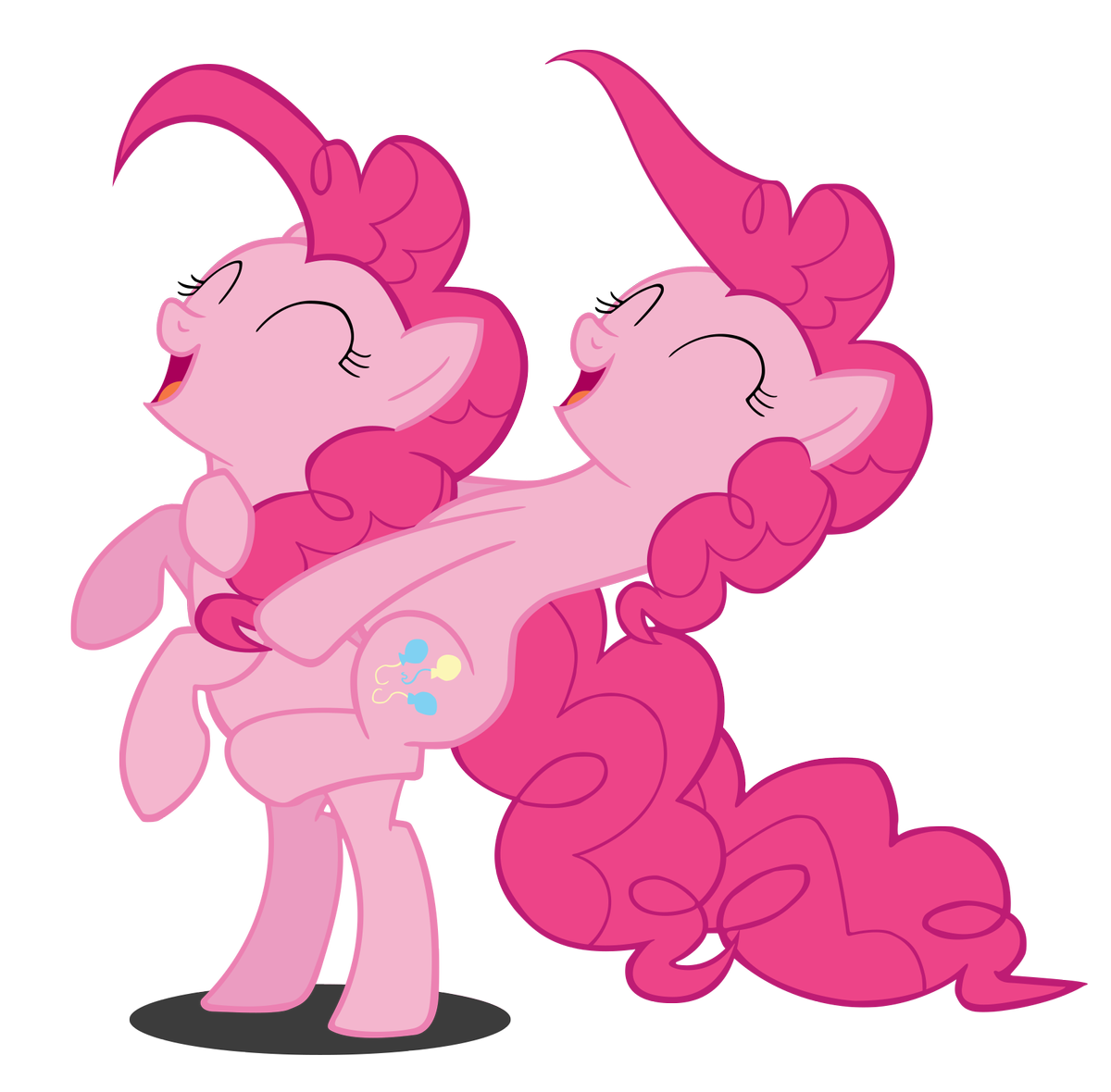 pinkie pie riding pinkie pie  vector by 