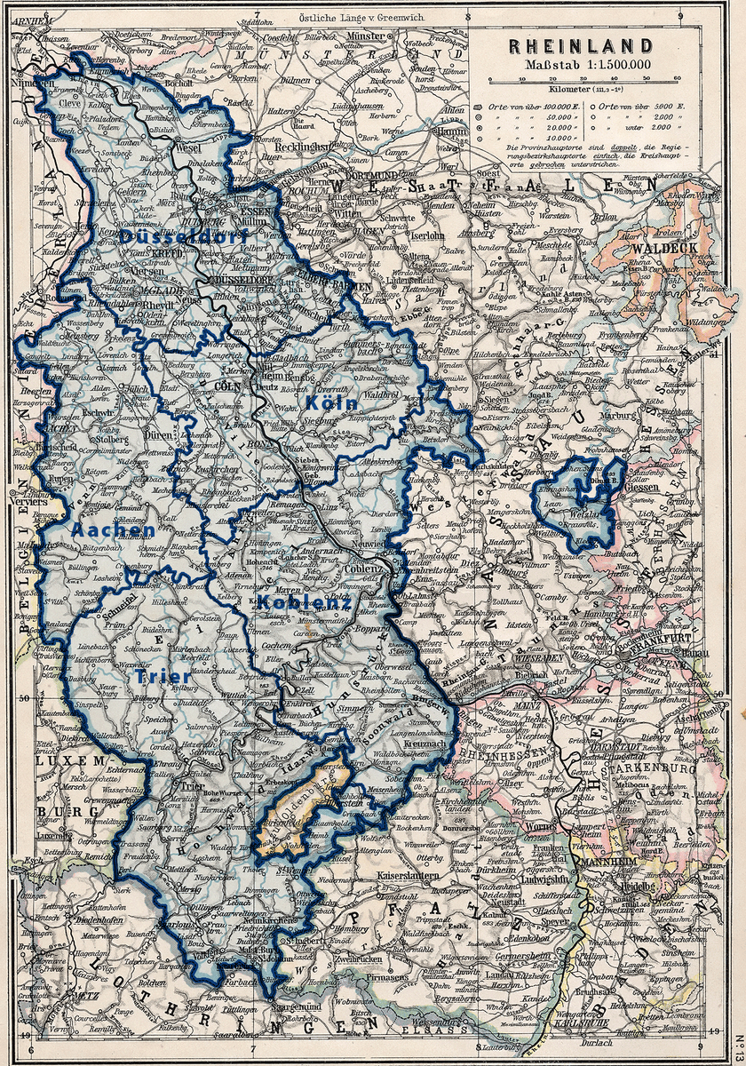 Rheinland Regierungsbezirke 1905