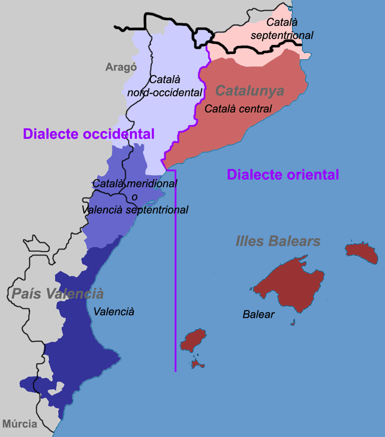 Mapa dialectal del catalC3A0-valenciC3A0