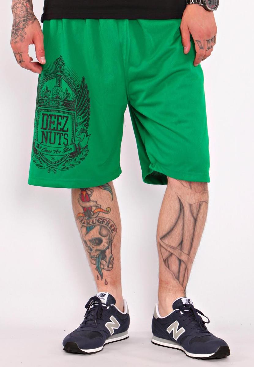 deeznuts shield green shorts lg