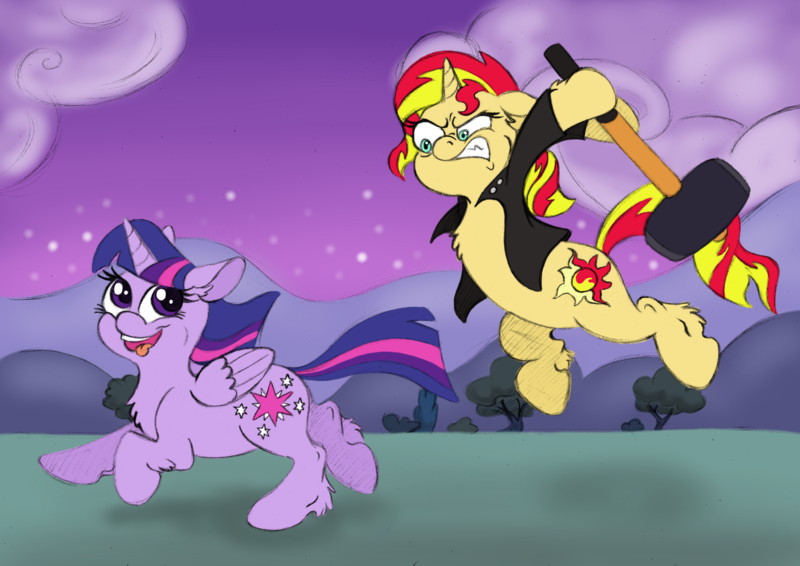 twilight and sunset mallet chase by fuzz