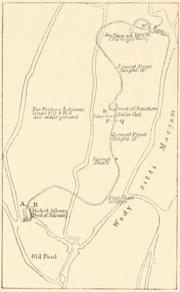 Siloam Tunnel sketch 1884