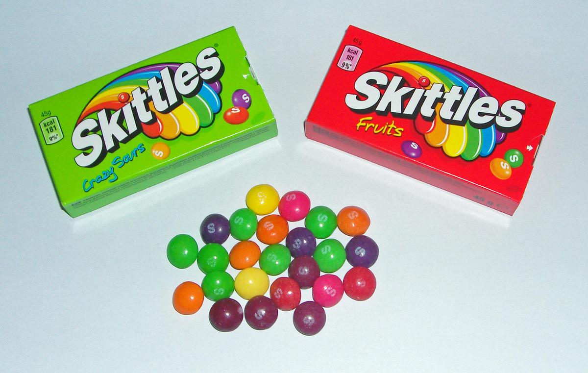 Skittles Produktverpackungen in DE 2011
