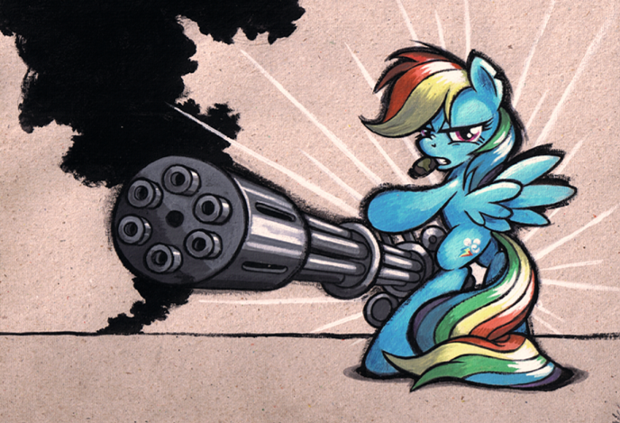 194163 safe solo rainbow dash gun weapon