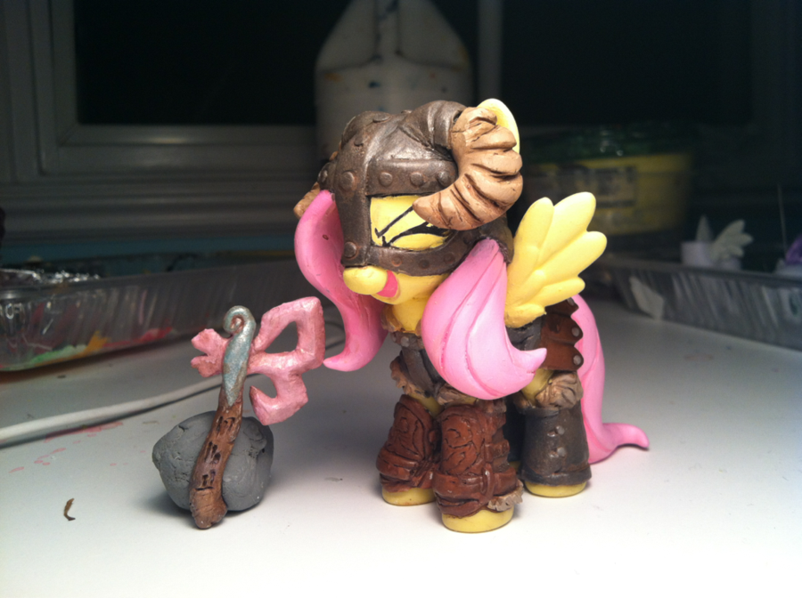 dragonborn fluttershy with axe by modern