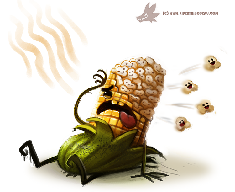 daily paint  988  popcorn  oa  by crypti