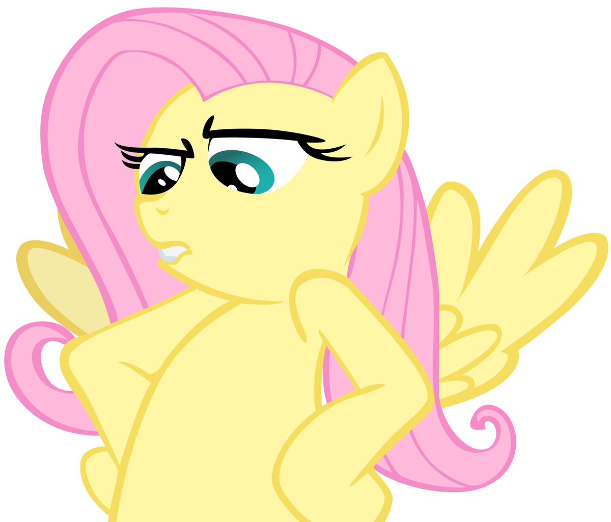 fluttershy is not amused by stinkehund-d