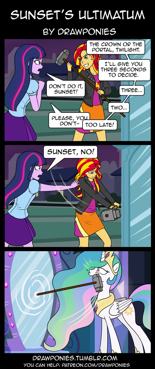 sunset s ultimatum by drawponies-d8p93pd
