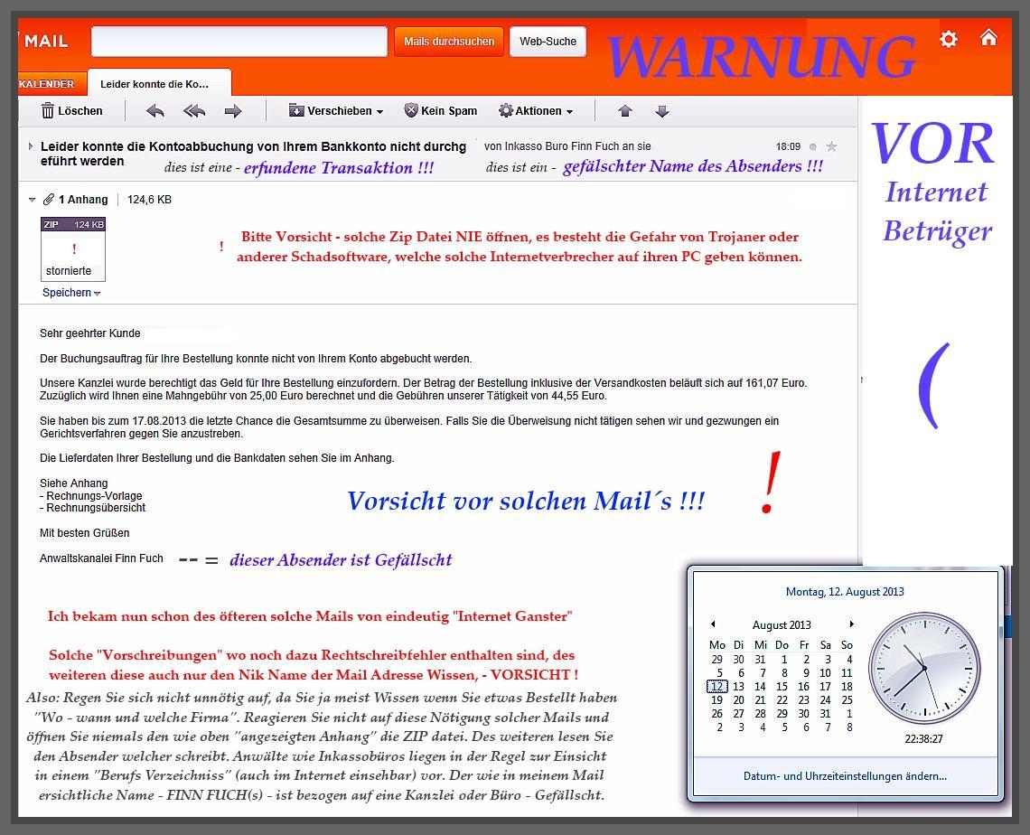 f1e531 Betrueger Mail - Warnung - erstel