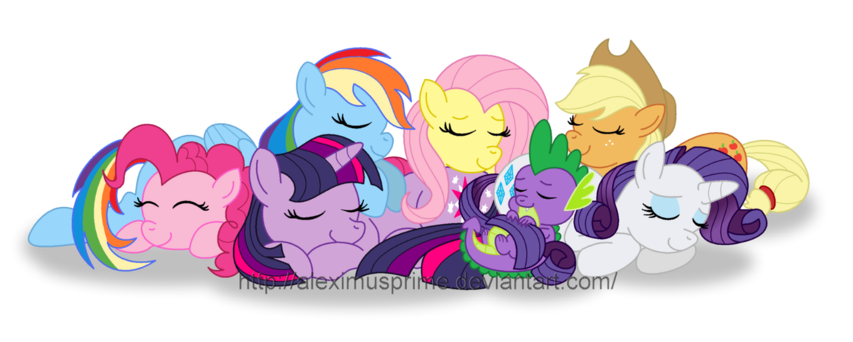 sleeping ponies by aleximusprime-d4a26em