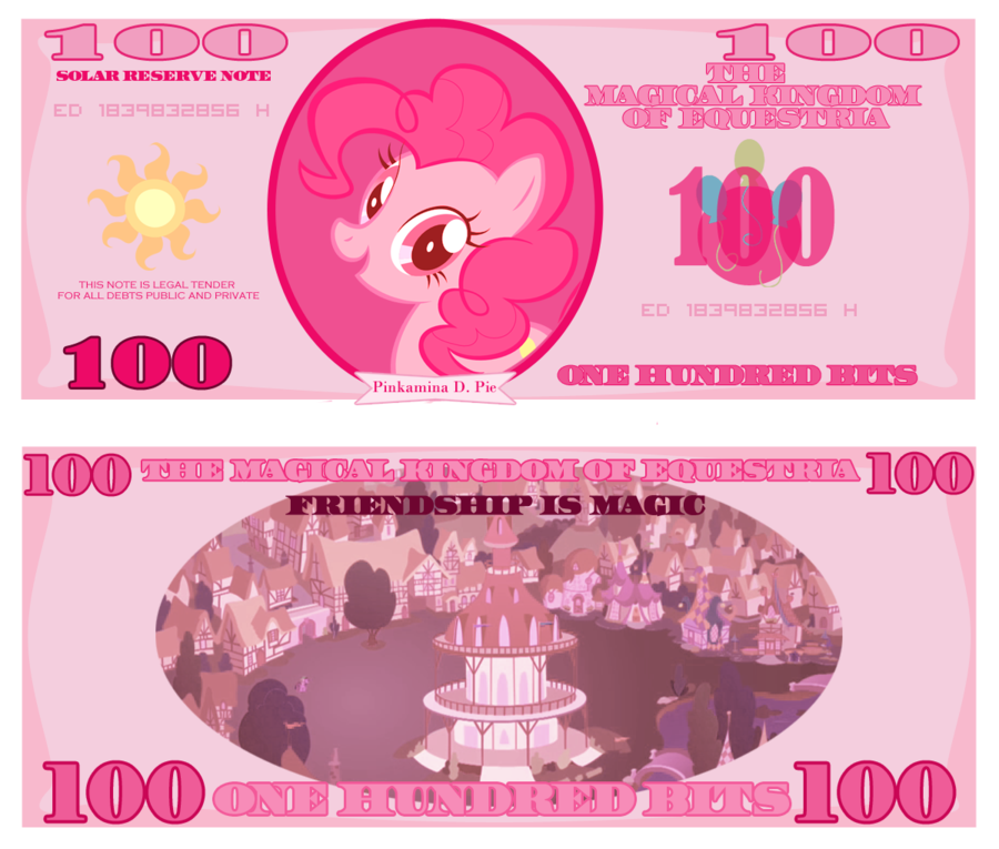 pinkie pie 100 bits bill by cradet-d4ir7