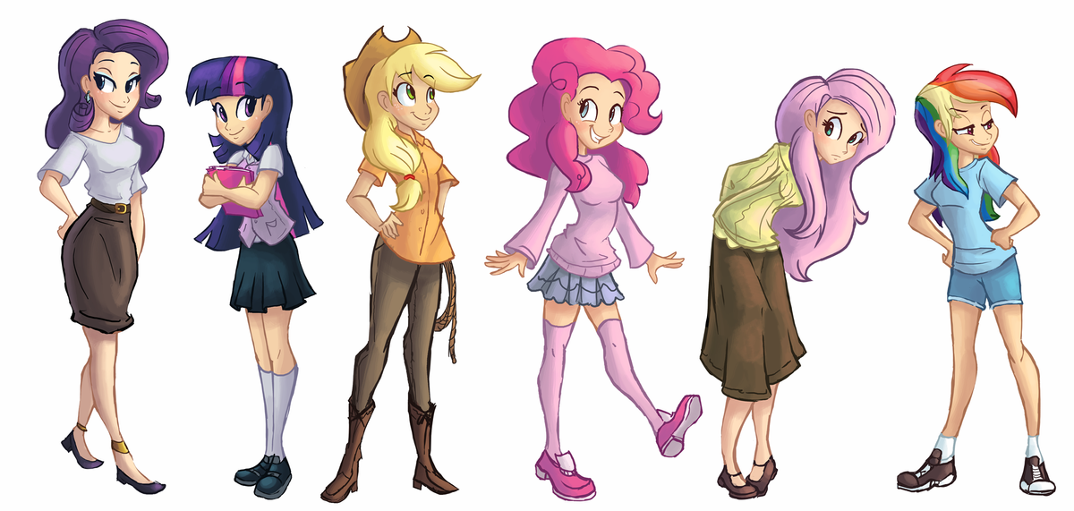 mane six lineup by ric m-d50693m