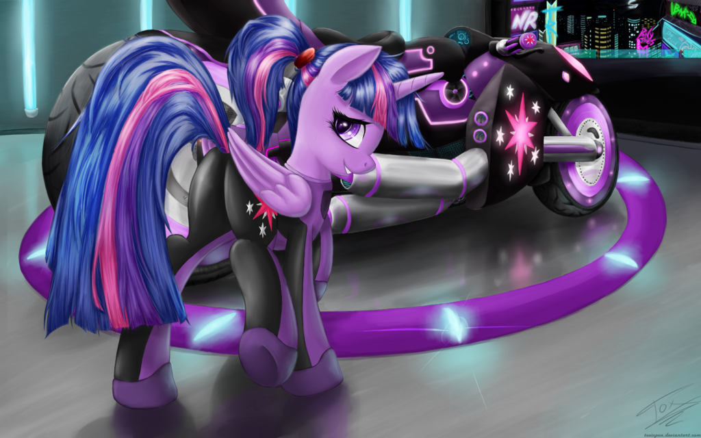 in the garage of twilight sparkle by tox