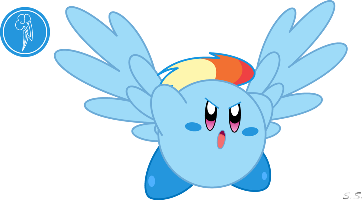 kirby rainbow dash by silver soldier-d5a