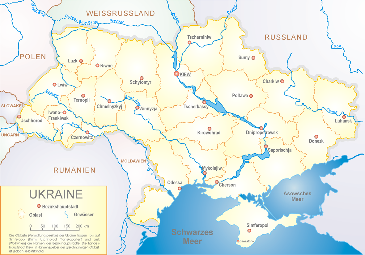 Karte Ukraine