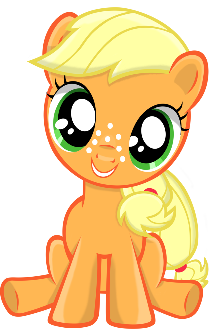 filly applejack without background by an